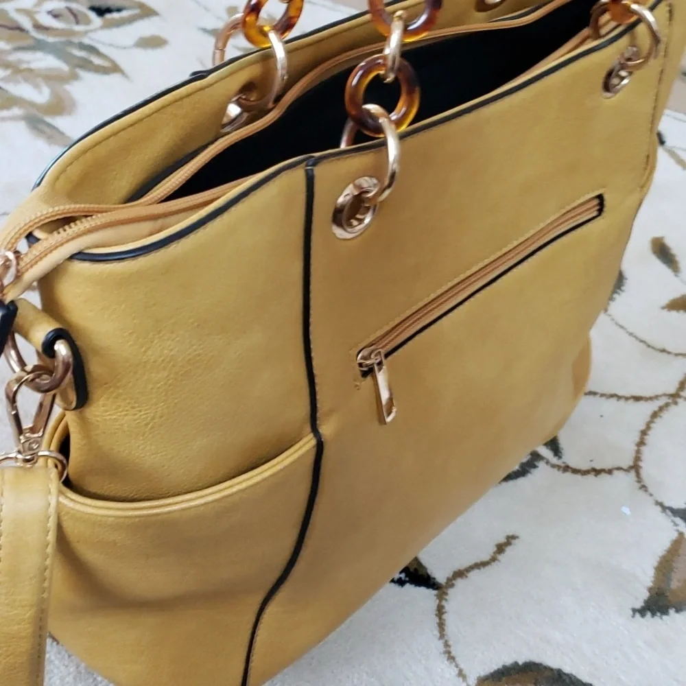 MKF Collection Rylee Tote Handbag Vegan Leather Multi-Functional Crossbody Bag